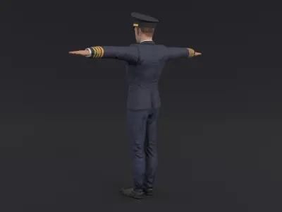 Pilot Rigged 3D model Low-poly 3D model