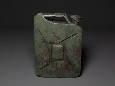 Old Rusty Fuel Canister PBR Game Ready Low-poly 3D model