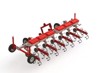 WG 0002 - Inter-row cultivator with dry fertilizer 400 3D model
