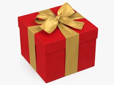 Gift Box Red 3D model