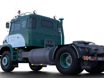 Scania L141 Custom Classic Truck Low-poly 3D model