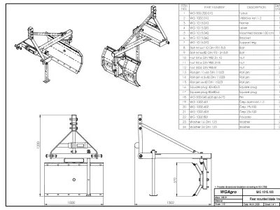 WG 1015 - Rear mounted blade 3D model purchase