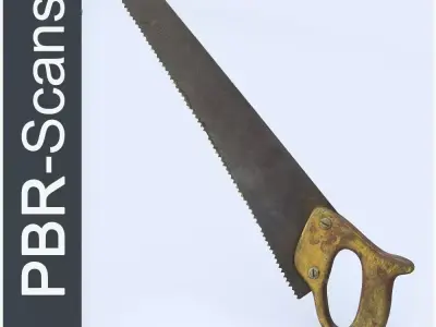 Handsaw Low Poly knife Low-poly 3D model