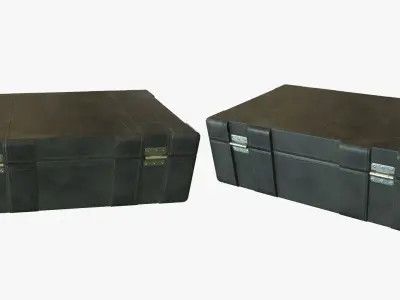 Military Black Case Low-poly 3D model