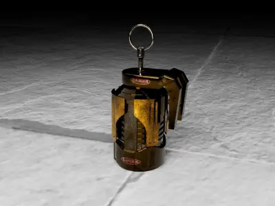 smoke grenade Low-poly 3D model 3
