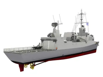 SAAR-5 ISRAELI EILAT CLASS CORVETTE 3D model