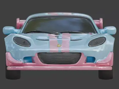 Modern Racing Go Kart 3D Model v01 Low-poly 3D model