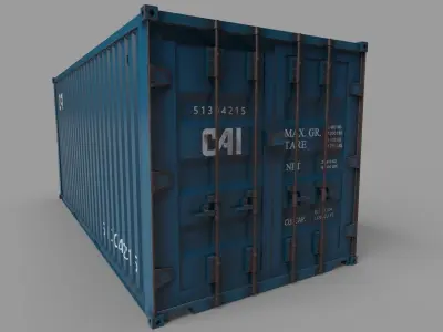 Container shipping Low-poly 3D model from CGTrader