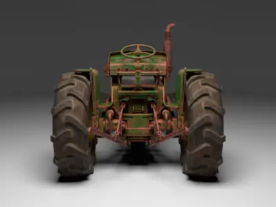 Tractor Low-poly 3D model