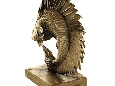fish statue 3 3D model