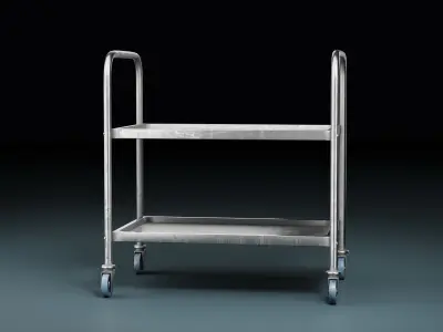 Medical and Lab Cart 02 - Game Ready PBR Low-poly 3D model