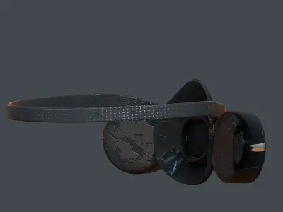 Gas mask helmet 3d model scifi Low-poly Low-poly 3D model Low-poly 3D model purchase