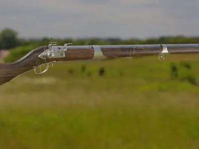 lowpoly gameready musket rifle Low-poly 3D model