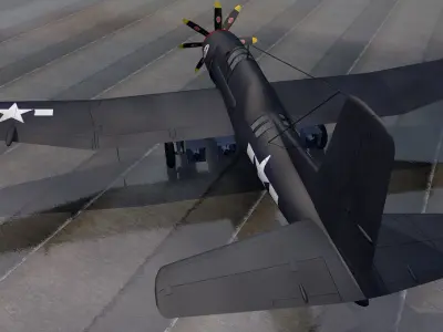 Douglas XTB2D-1 Skypirate 3D model