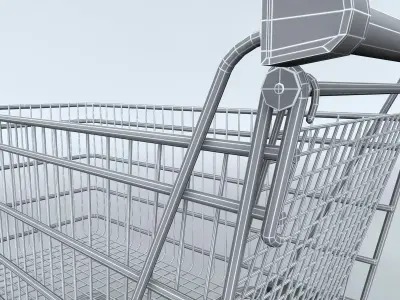 Realistic Shopping cart 3D model
