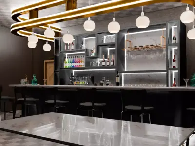Aquarium Bar 3D model