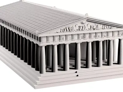Parthenon greek temple 3D model buy
