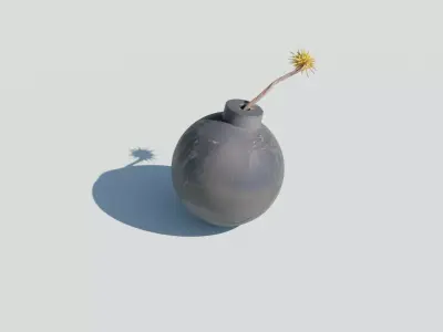 Rounded Bomb  Low-poly 3D model