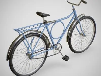 Biycle - Monark Blue Low-poly 3D model