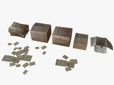 Paper Box Low-poly 3D model purchase