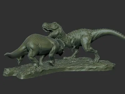 Dinosaur Diorama Free 3D print model
