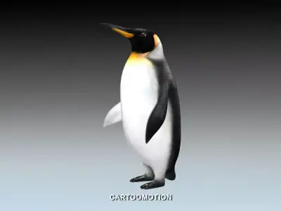 Emperor penguin Low-poly 3D model buy