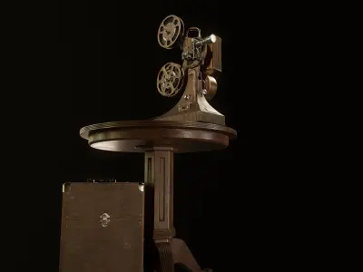 Vintage Projector Low-poly 3D model