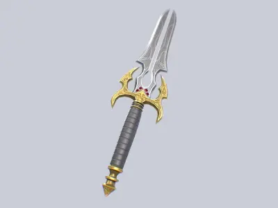 Fantasy dagger Low-poly 3D model