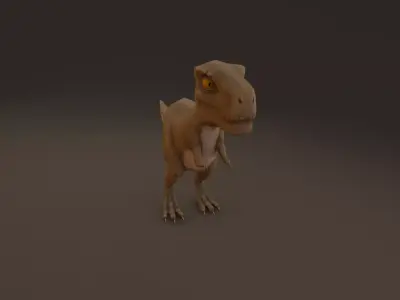 Stylized T-Rex Dinosaur 3D Model Low-poly 3D model