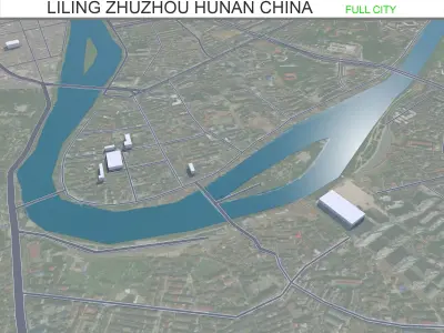 Liling Zhuzhou Hunan China 15km Free low-poly 3D model