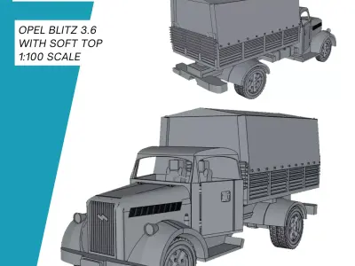 Opel Blitz 3 6 mit Verdeck 3D print model