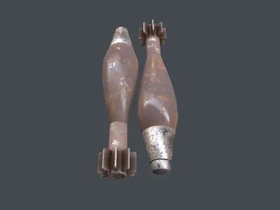 Mortar Projectile 60mm 3D model