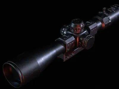 Sniper Scope Low-poly 3D model buy