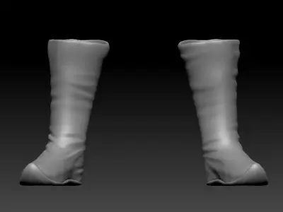 High-poly model Boots boot 3D model