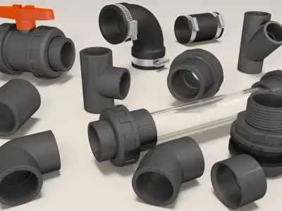 PVC PIPE SET-1 3D model