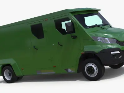 Armored Vehicle Green Simplified 3D model