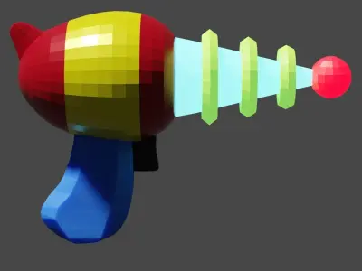 Low Poly Alien Laser Gun Low-poly 3D model