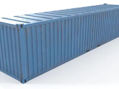 Container 40ft low poly PBR Low-poly 3D model