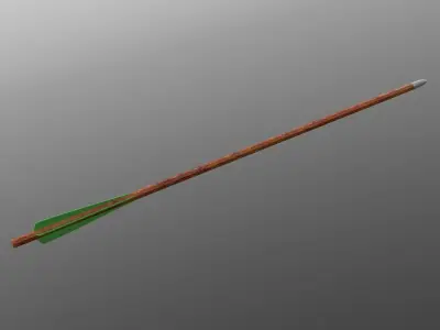 Crossbow bow and arrow 3D model