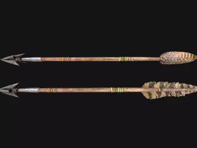 Wooden Crossbow Medieval Bandit Knight Weapon Low-poly 3D model