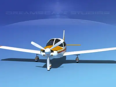 Piper Cherokee Six 300 V04 3D model