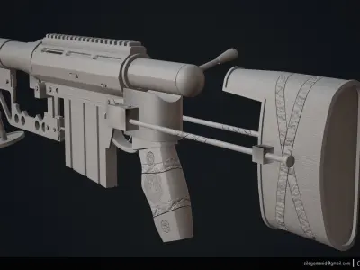 Sniper M200 Free low-poly 3D model