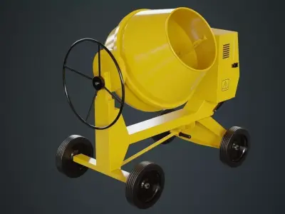 Concrete Mixer 1A Low-poly 3D model