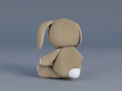 Cute Rabbit toy Low-poly 3D model