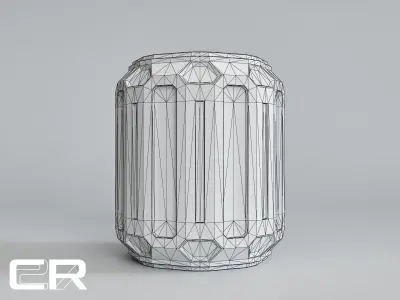 Sci-Fi Cylinder Prop Low-poly 3D model