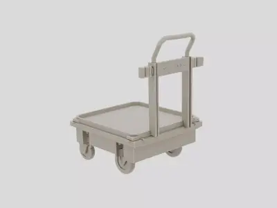 Hidden Facility Equipment Transport Cart for 3D print 3D model