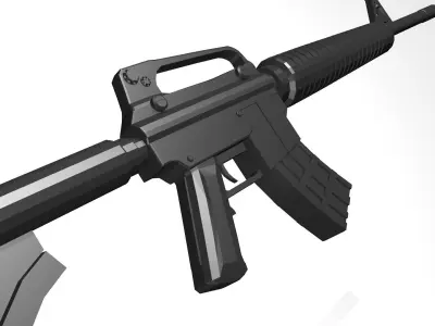 Low Poly M4A1 ar - rifle Low-poly 3D model