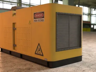 PBR Generator industrial Low-poly 3D model