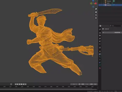 Military sculpture warrior  military battle war hero  soldier 3D print model 13