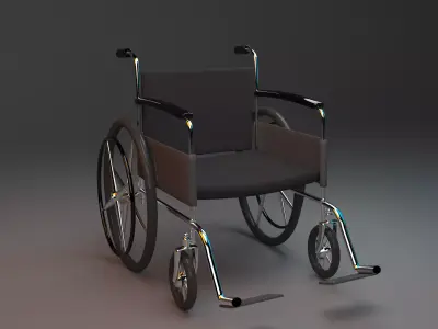 Wheelchair 3D model 2